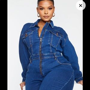 NWT Pretty Little Thing Denim Jumpsuit
